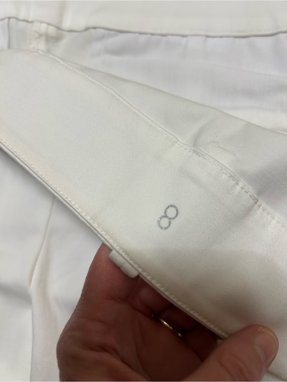 Ann Taylor White Side Zip Straight Leg Dress Pants Trousers Size 8 Old Money - Picture 5 of 7